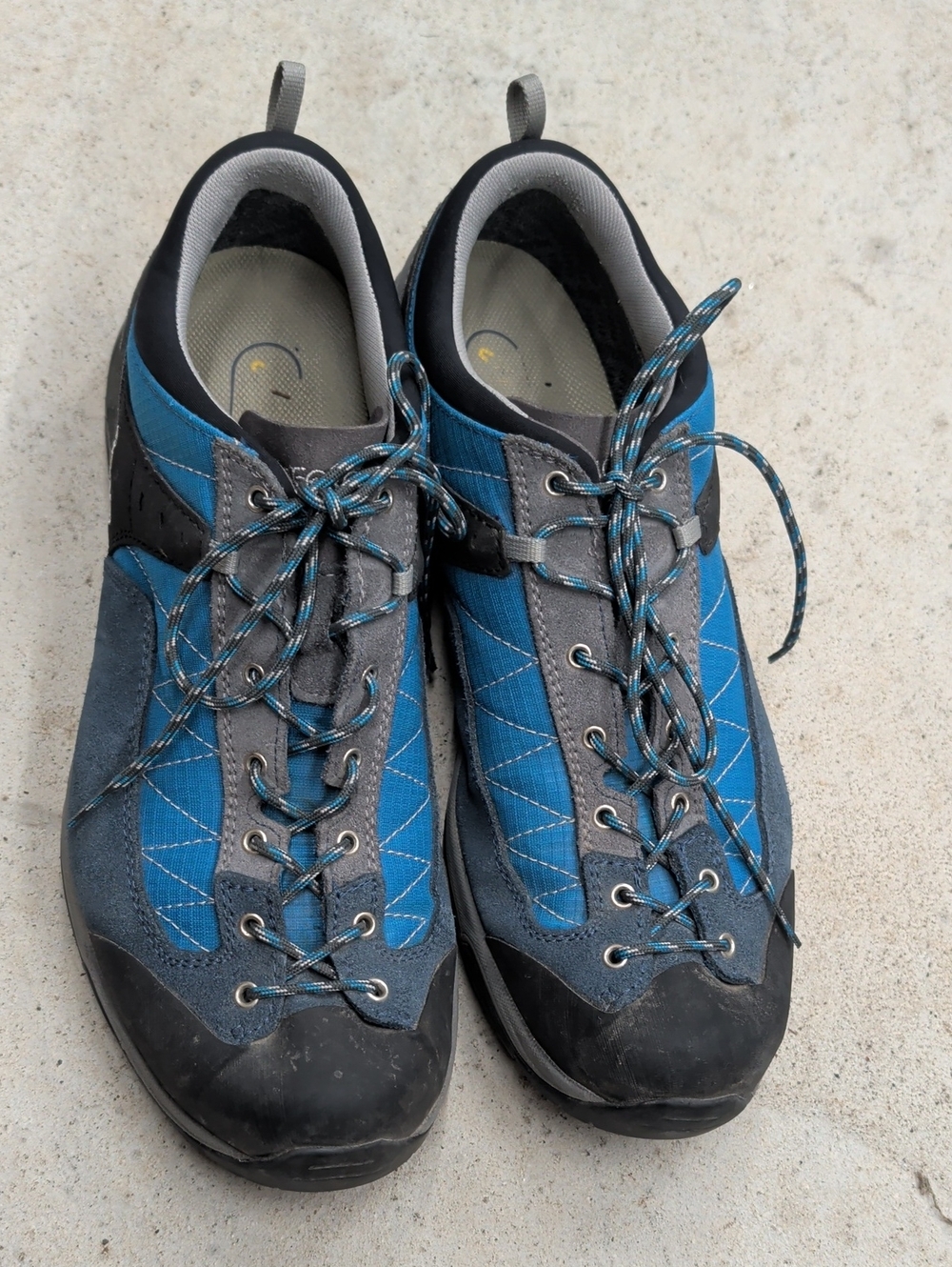 Asolo Pipe GV Gore-Tex Blue and Gray Men's Outdoor Lace-Up Hiking Shoes